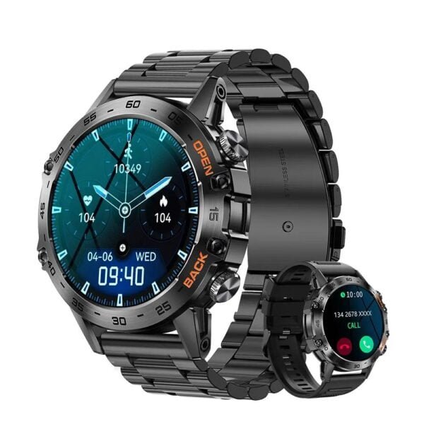 Melanda IP68 Waterproof Steel Fitness Smartwatch