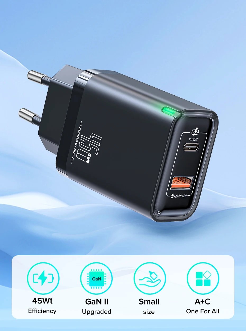 QOOVI 45W GaN USB-C Fast Charger