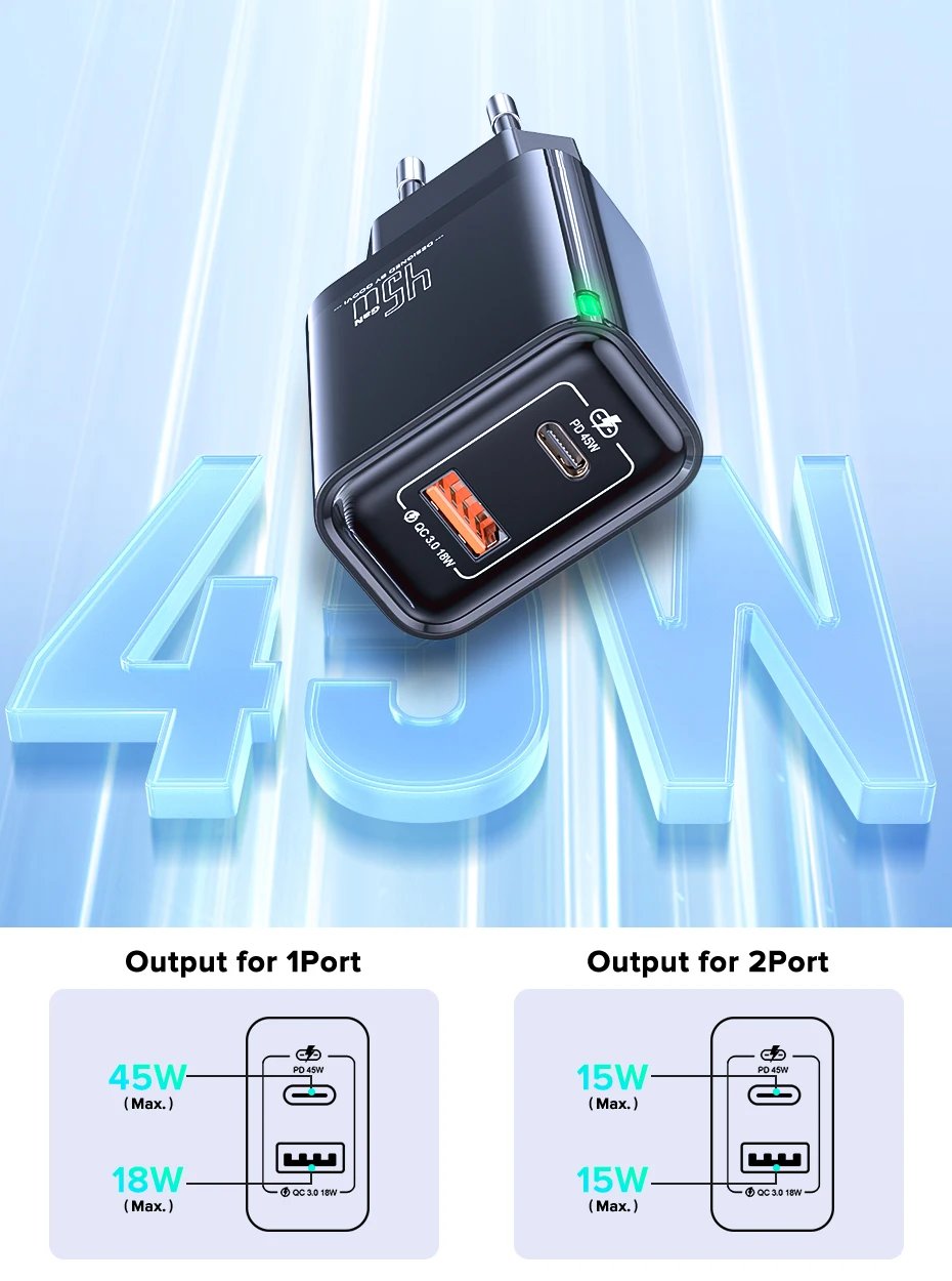 QOOVI dual-port simultaneous charging