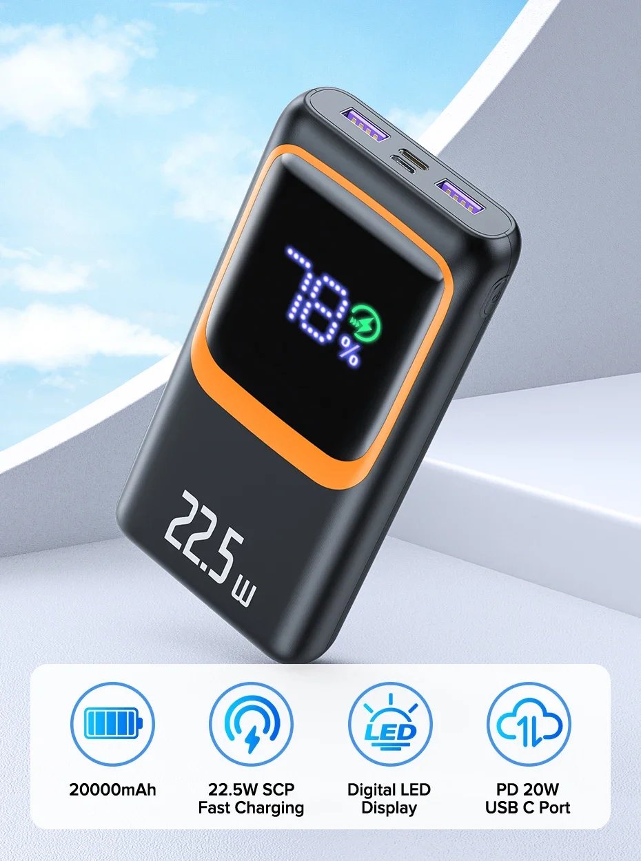 QOOVI 22.5W fast charging power bank