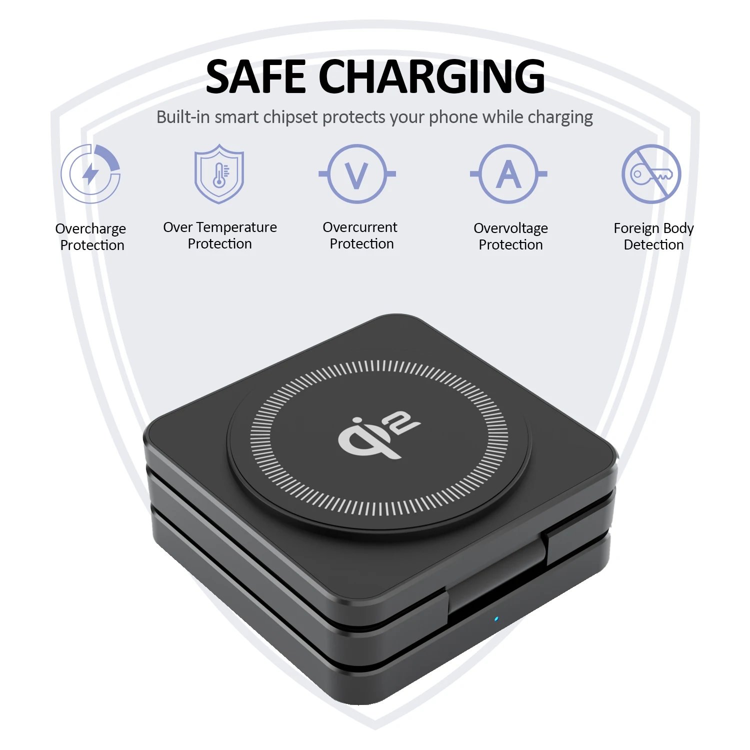 3-in-1 wireless charging station for desk and bedside