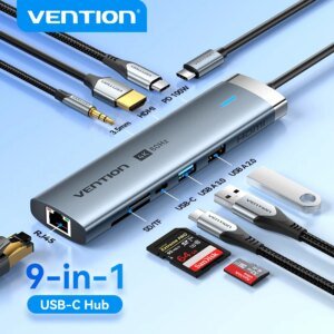 Vention 9-in-1 USB-C Hub with 4K 60Hz HDMI & 100W PD