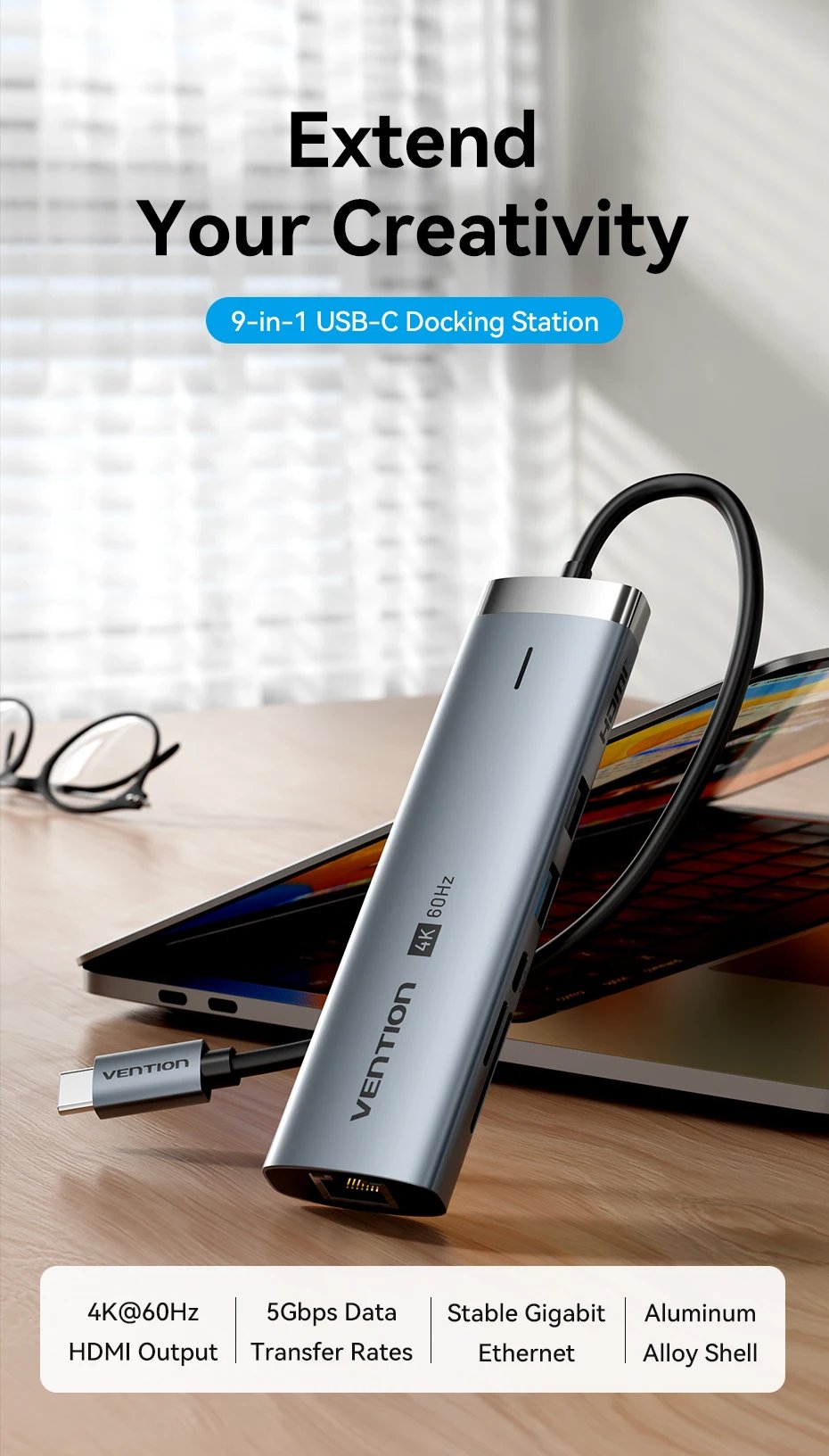 Vention 9-in-1 USB-C Hub