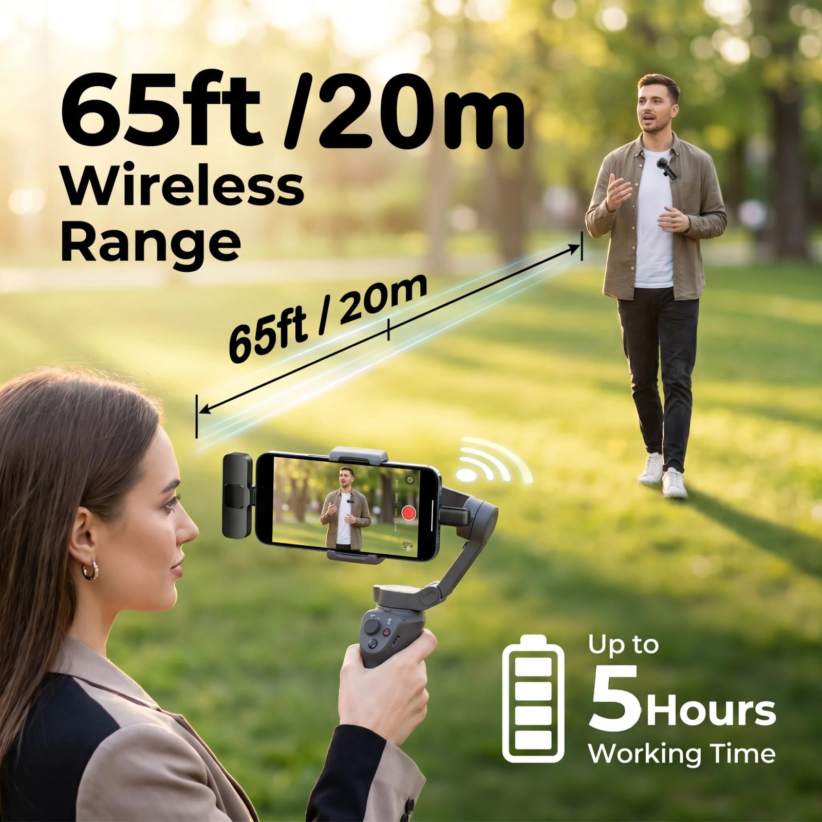 USB-C wireless lavalier microphone