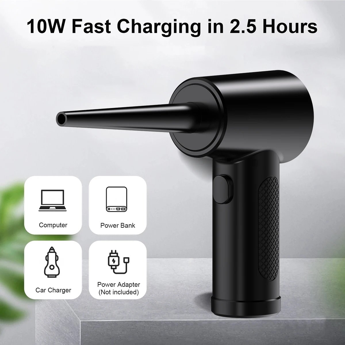 Rechargeable cordless electric air duster