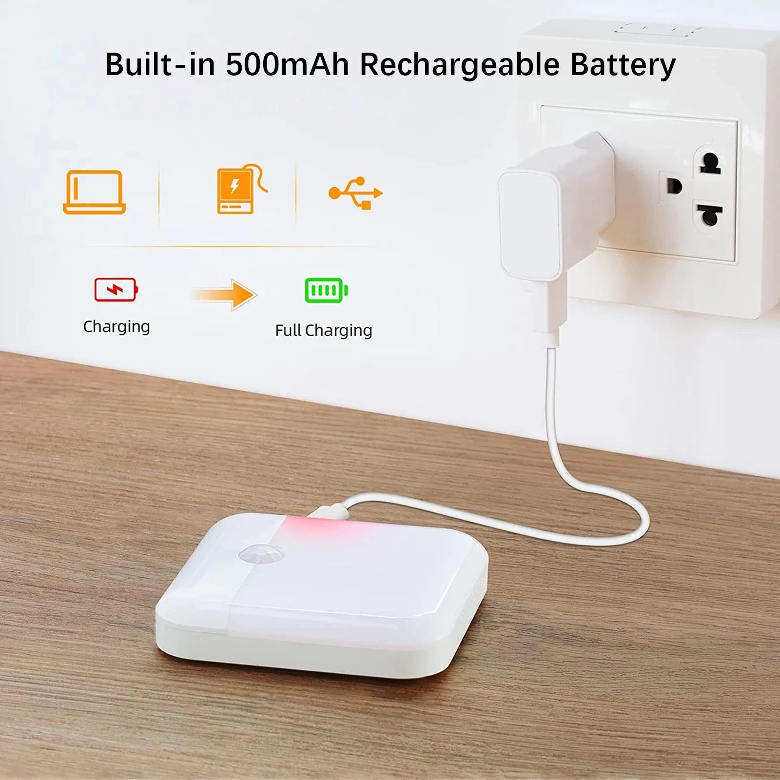 Magnetic rechargeable LED night light