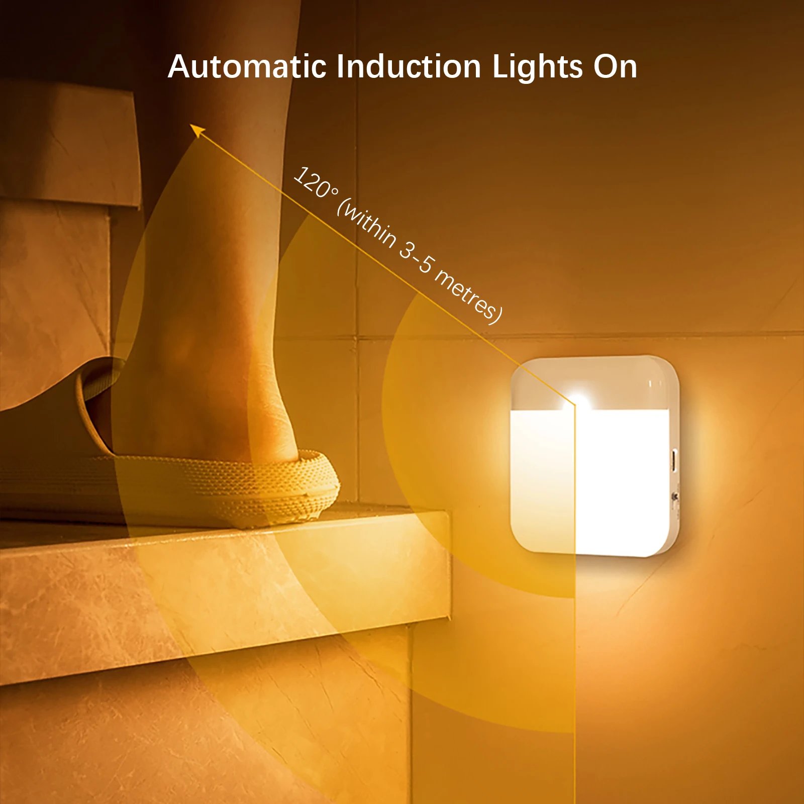Motion activated LED light for hallway and stairs