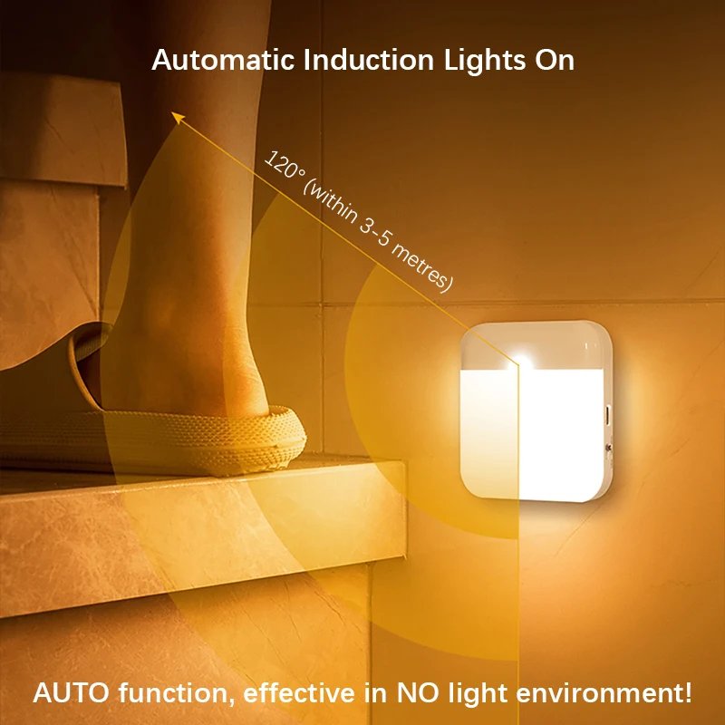 USB-C Rechargeable Motion Sensor LED Night Light - Image 3