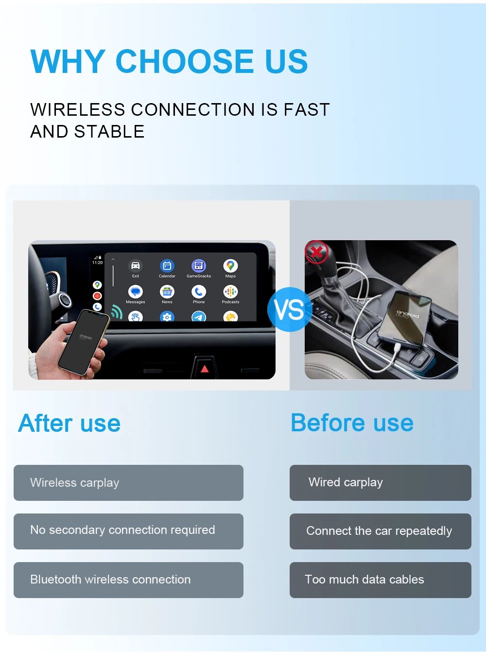 2-in-1 wireless CarPlay adapter